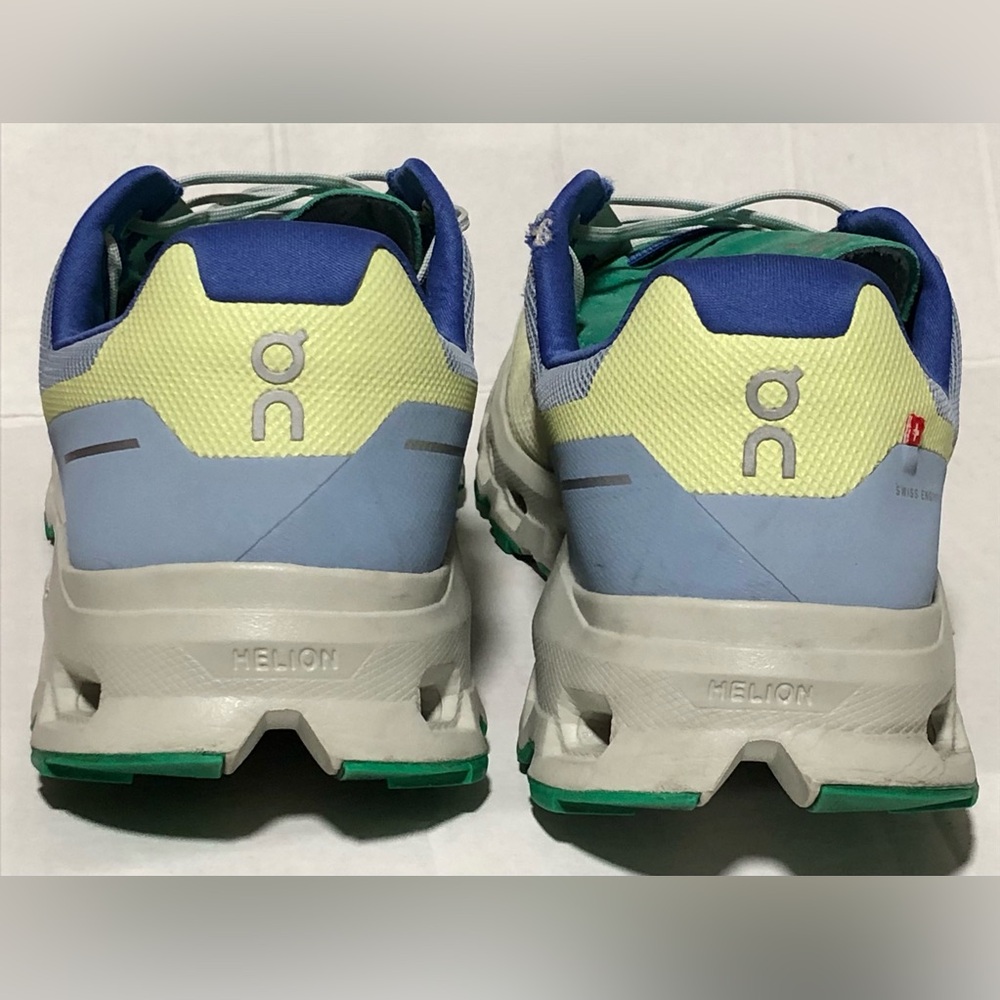 On Running Men's White, Green & Blue Athletic Shoes - Picture 8 of 11